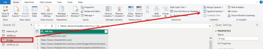 the art of data joining: a guide to discovering SEO insights – append queries the art of data joining: a guide to discovering SEO insights - append queries
